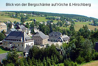 Blick von der Bergsch�nke auf Kirche & Hirschberg