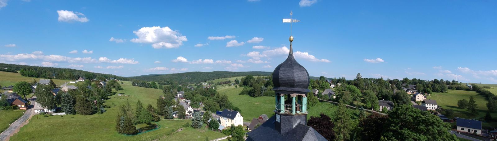 Blick auf Kirchturm von Rübenau Blick auf Kirchturm von Rübenau