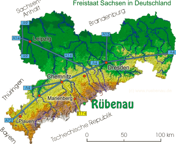 Anreise nach Rübenau
