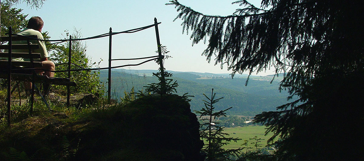 Blick vom Sophienstein ins Tal