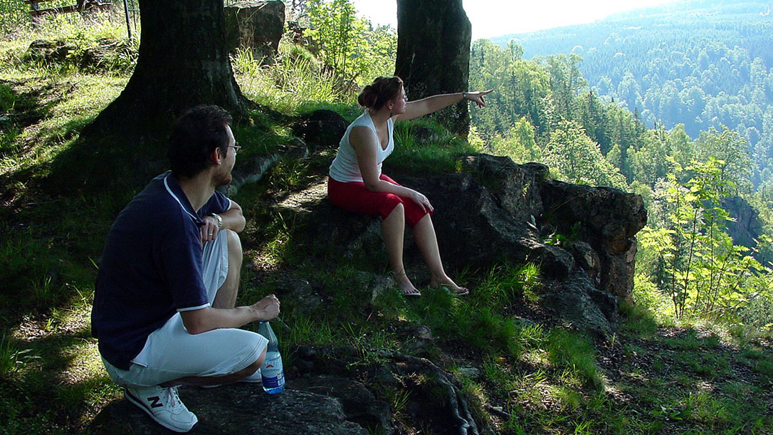 Rast auf dem Stößerfelsen